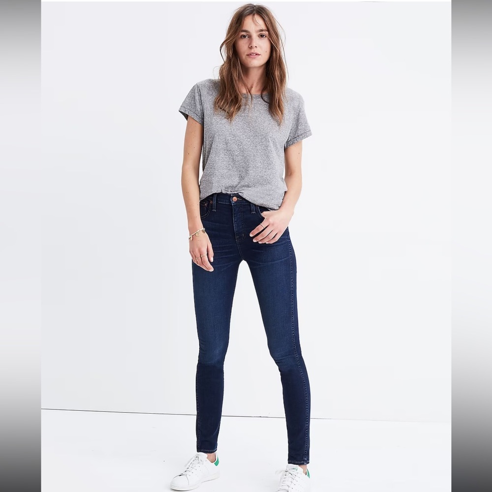 Madewell skinny jeans dark blue wash